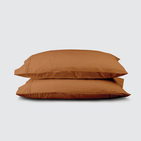 Image of two pillows stacked on top of one another with a Clay Soft Touch TENCEL™ Modal Pillowcase on each